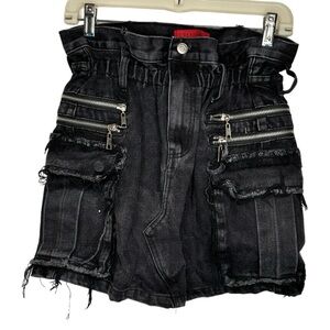 Signature8 Distressed‎ Denim Mini Skirt